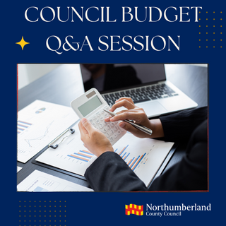 a graphic promoting the council's online budget question and answer session which takes place on January 31