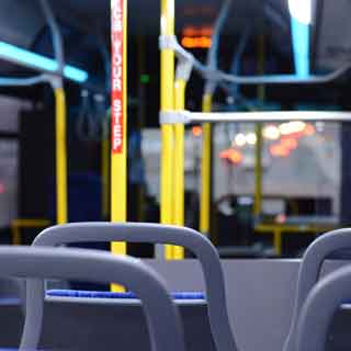 The inside of a bus. New services are being launched by Border Buses in January 2024