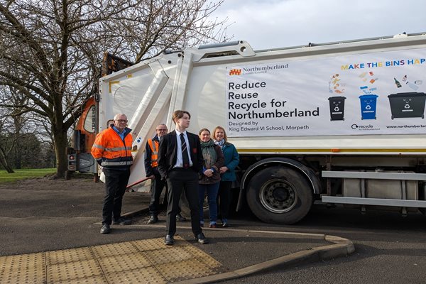 The new recycling message on some of the county's bin wagons