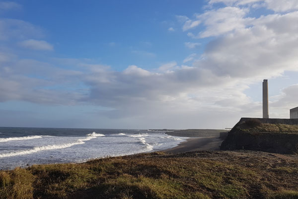 A view of the coast at Lynemouth