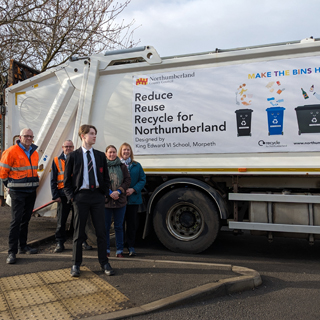 The new recycling message on some of the county's bin wagons