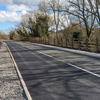 The stretch of the B6344 which is re-opening to traffic