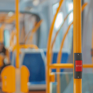 A bus interior