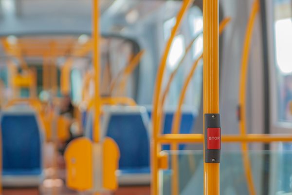 A bus interior