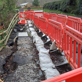 The landslip at Mitford near Morpeth