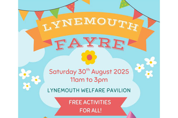 A graphic promoting Lynemouth Fayre