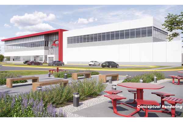 A conceptual rendering of a data centre