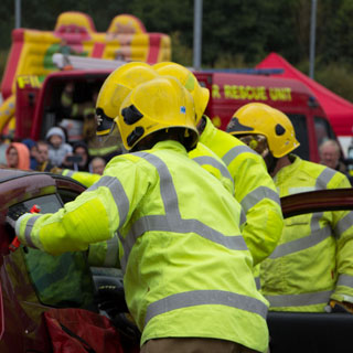 Firefighters carrying out a training exercise