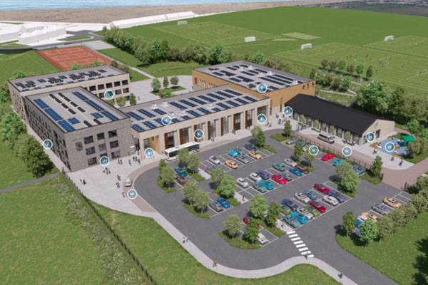 A computer generated image of how the new Berwick Academy could look