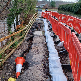 The landslip at Mitford