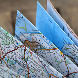 An image of a folded map
