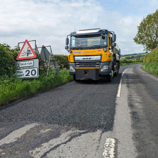 Road improvements and a wagon