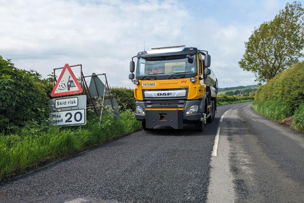Road improvements and a wagon