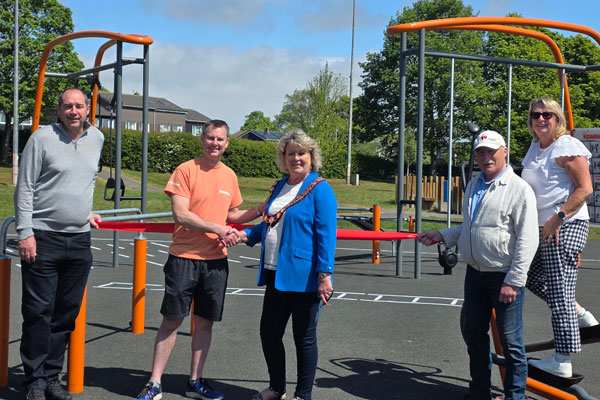Cramlington town and county councillors in Alexandra Park