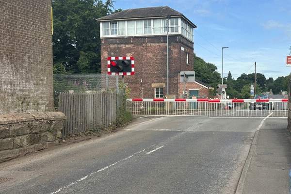 The railway crossing at Low Prudhoe