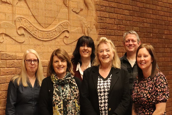 Northumberland County Councillor Wendy Pattison, Cabinet Member for Caring for Adults, (fourth from left) with the Shared Lives team