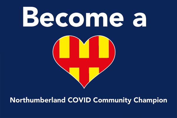 Covid community champion sign