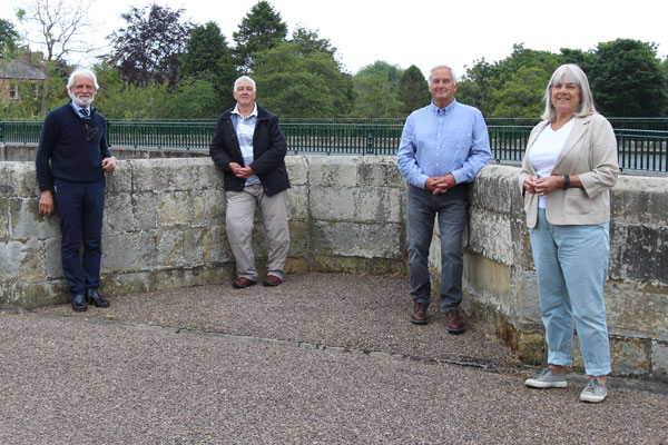 Councillors with new Felton Bridge in the background