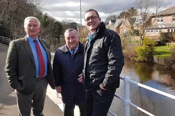 Councillors and staff on Lady's Walk in Morpeth