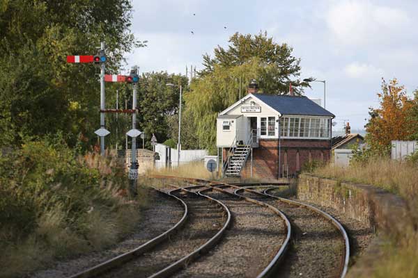 The rail line at Bedlington