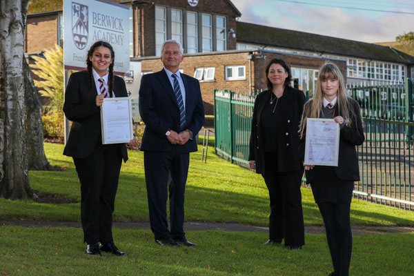 Image demonstrating Berwick pupils praised for graffiti clean-up