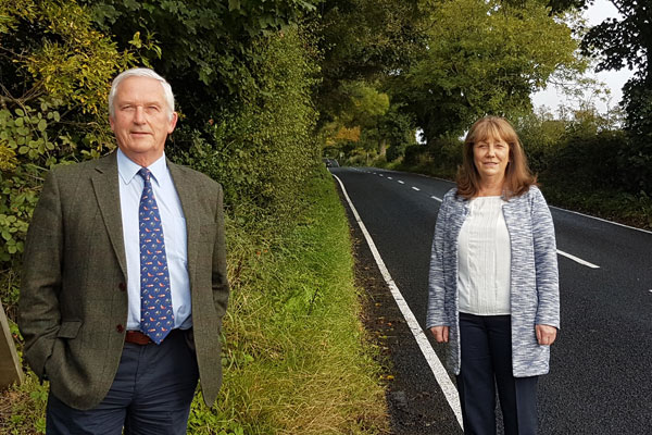 Council leader Glen Sanderson and Councillor Eileen Armstrong