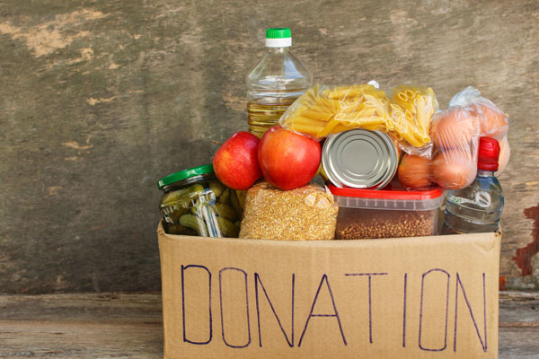 a charity food box