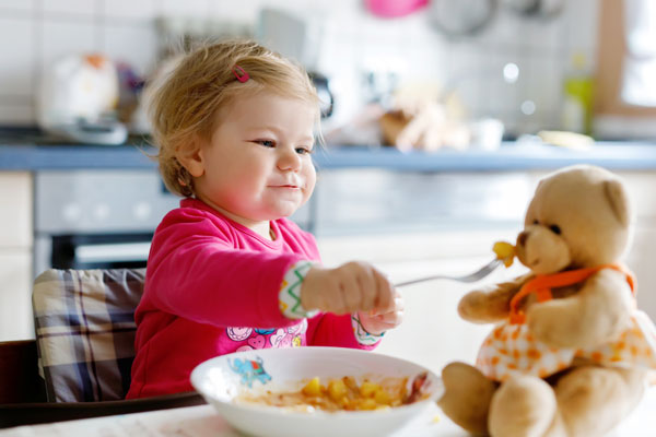 A child at mealtime