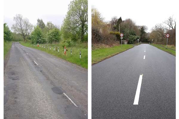 Image demonstrating Road repair scheme progressing well