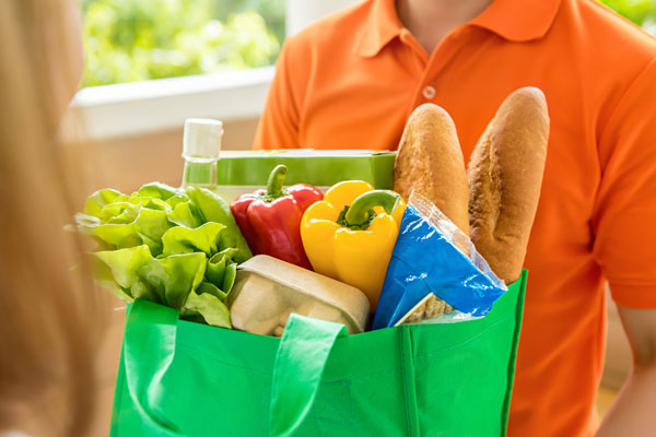 food being delivered