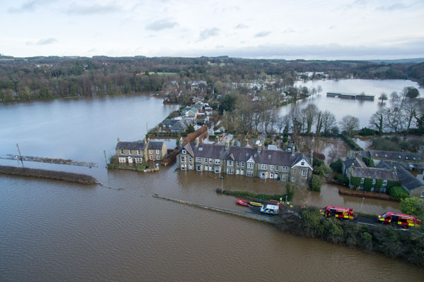 Corbridge in flood