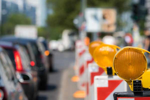 A photo of roadworks