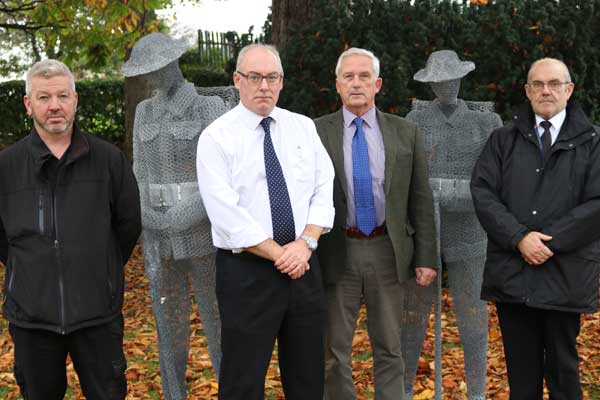 Wire soldiers with county council staff