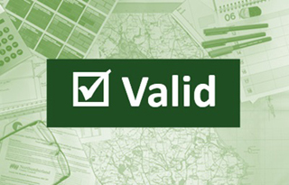 Green tick 'valid'