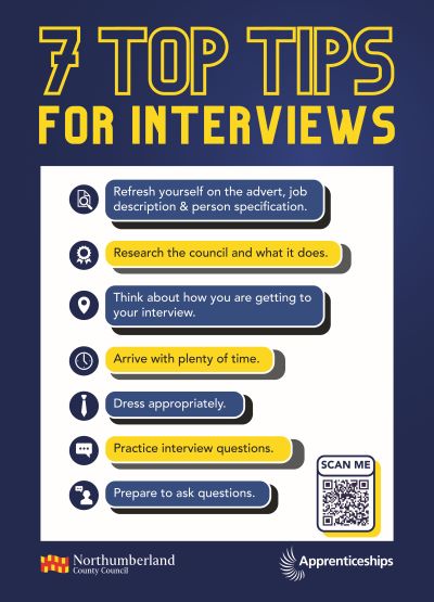 7 top tips for interviews. Click here for the PDF.